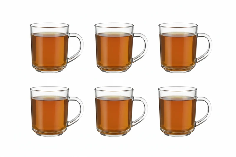 Cookinglife Teegläser 220 ml Klarglas - 6er-Set für Heißgetränke