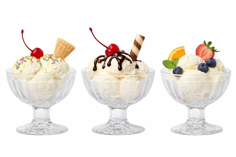 Cookinglife Eiscoupes Glas 200 ml 3er-Set - Dessertschale - spülmaschinenfest