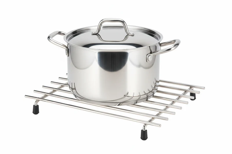 Cookinglife Topfuntersetzer Edelstahl 24 x 19 cm - Hitzeuntersetzer - Silber