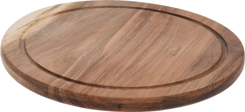 Cookinglife Schneidebrett Holz Akazie Pure Wood Ø 25 cm - Mit Saftgrube - Küche Schneiden