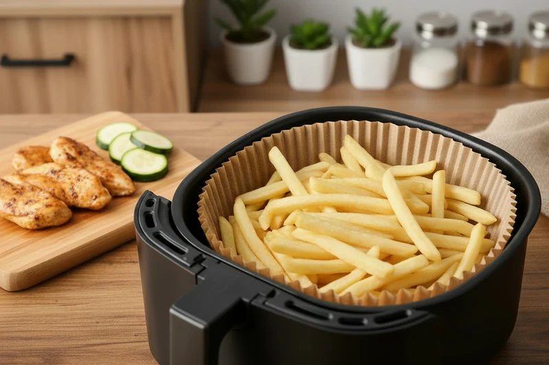 Cookinglife Airfryer Backpapier Rund Ø 20 cm Braun 50 St. - Perforiert