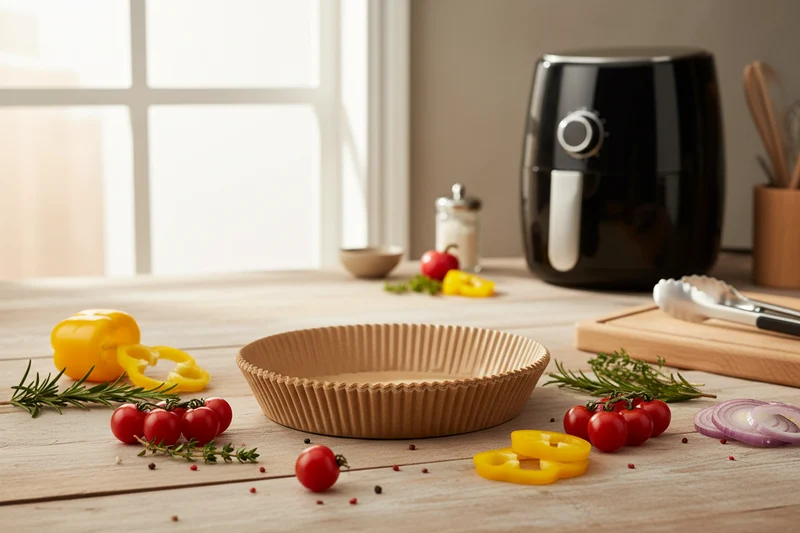 Cookinglife Airfryer Backpapier Rund Ø 20 cm Braun 50 St. - Perforiert