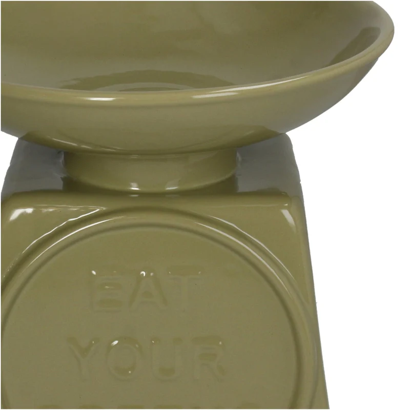 Bowl Scale Fine Earthenware Green 21.5x21.5x23.5cm