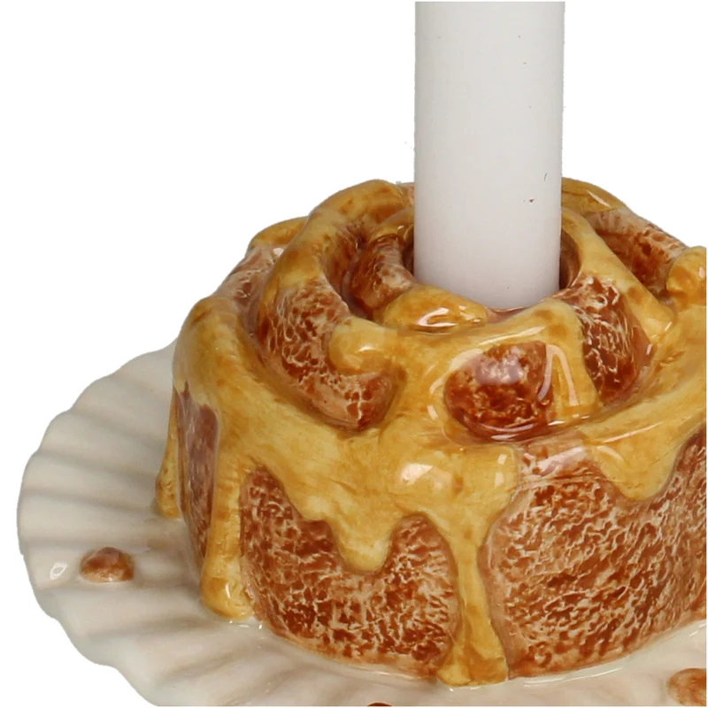 Candle Stick Cinnamon Roll Dolomite Brown 13.2x13.2x6cm