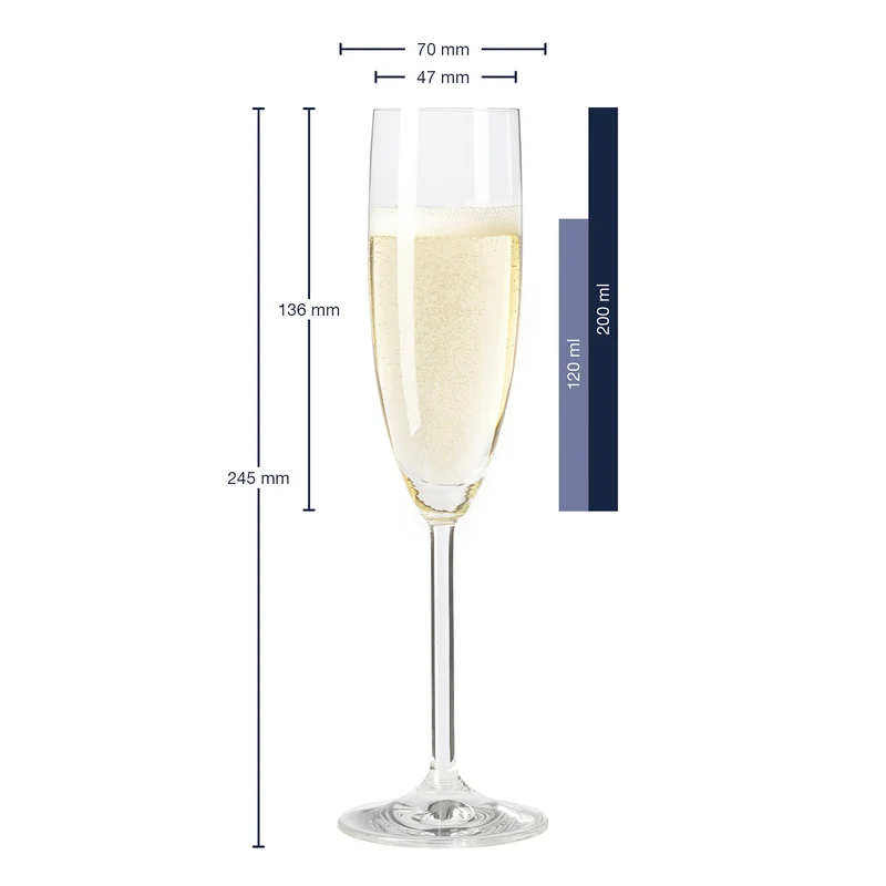 Sektglas DAILY 200 ml mit persönlicher Gravur