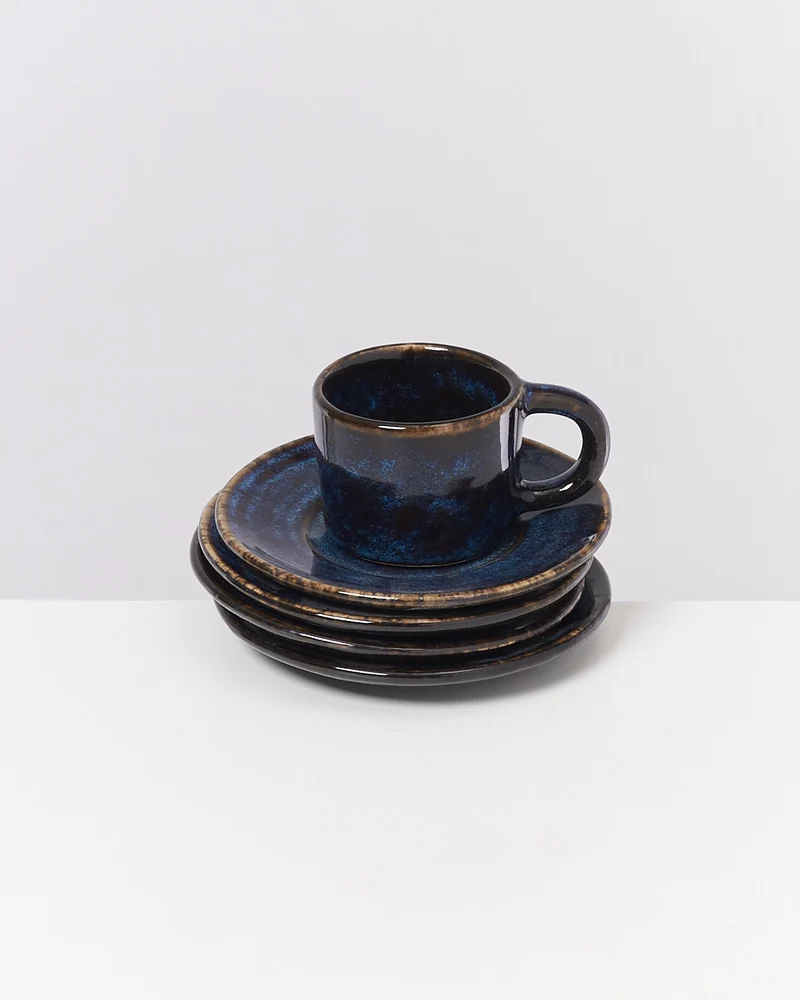 Cordoama Espressountertasse modern dunkelblau