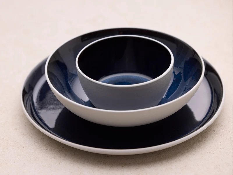 Bitz Gastro Suppenschale weiß/dunkelblau 18cm