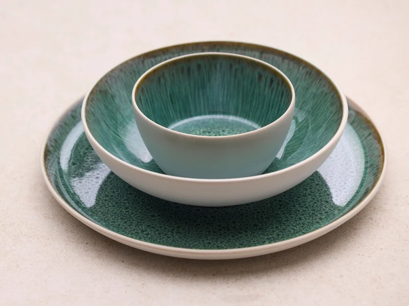 Bitz Gastro Teller weiß/grün 27cm