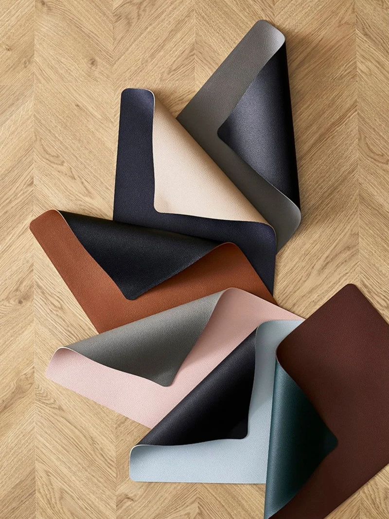 Bitz Tischset tannengrün/dunkelbraun 46x33cm 4er Set