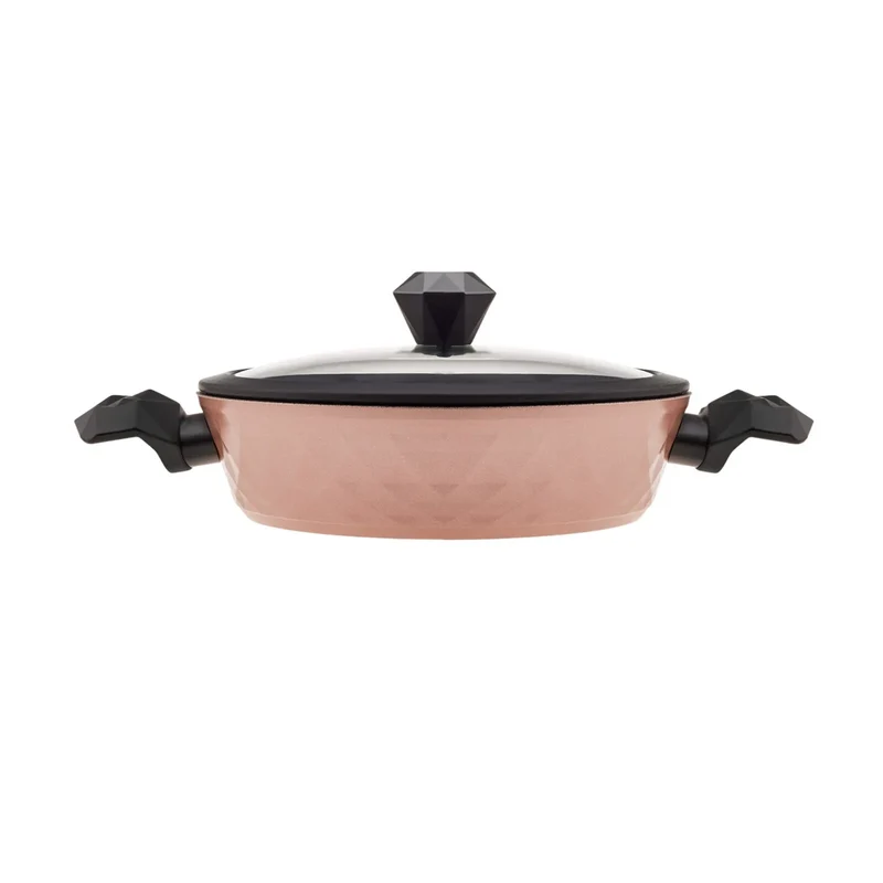 Karaca Bio Diamond 7-teiliges Induktions Kochgeschirr-Set Rose Gold Antibakterieller Griff