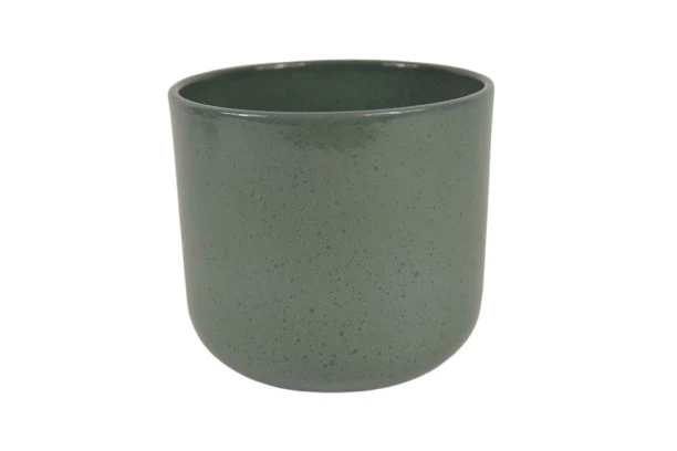 Blumentopf Boule Granit grün glänzend 14cm
