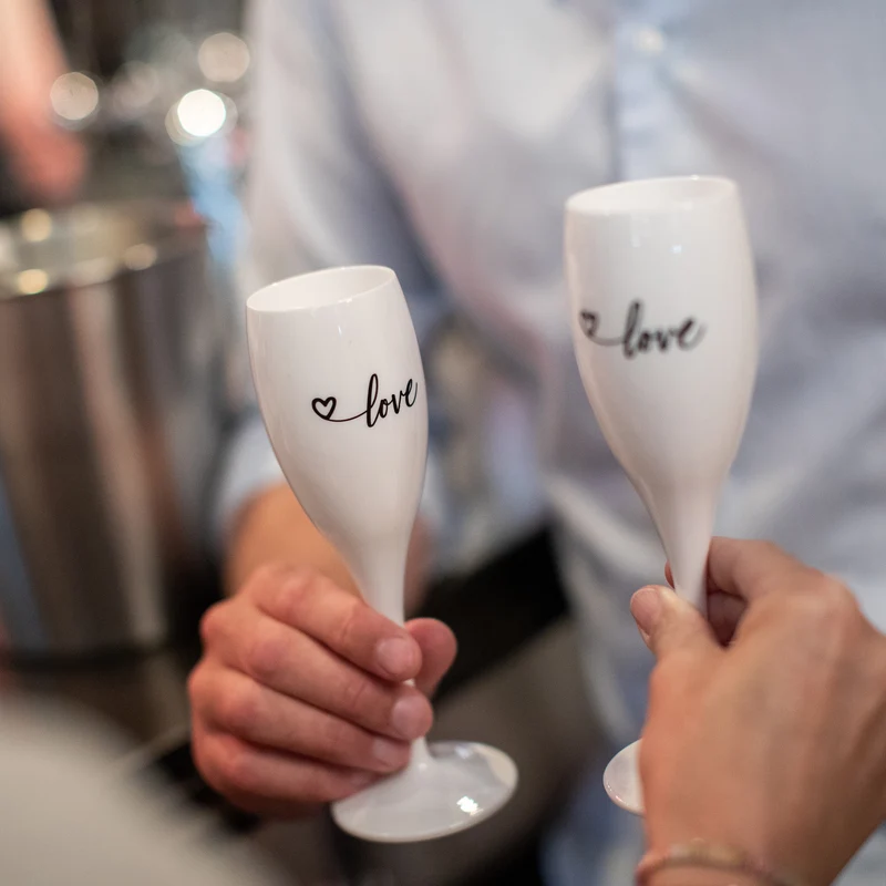 Sektglas mit Druck CHEERS No. 1 - LOVE EDITION 2er-Set