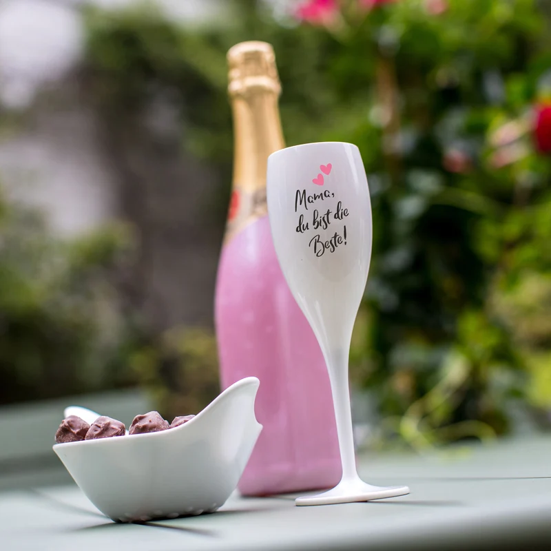 Sektglas mit Druck CHEERS No. 1 MAMA DU BIST DIE BESTE