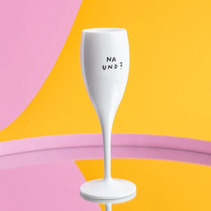 Glas mit Druck CHEERS No. 1 NA UND ?