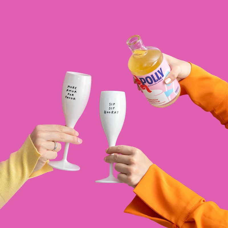 Glas mit Druck CHEERS No. 1 SIP SIP HOORAY