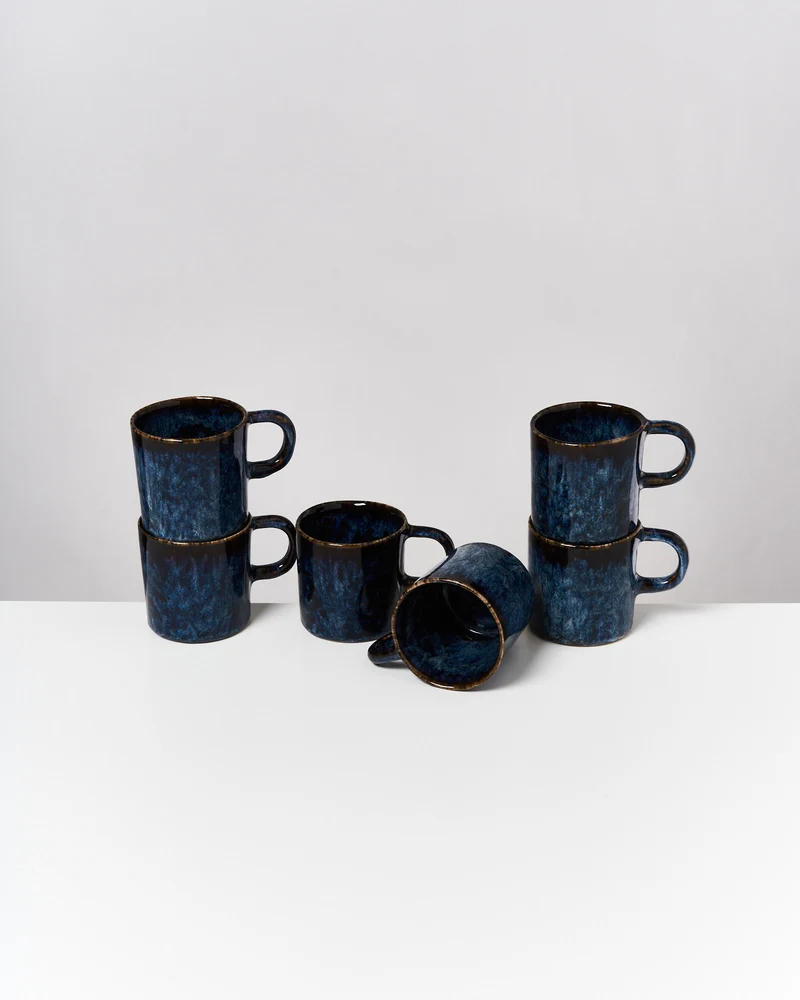 Cordoama Tasse groß modern dunkelblau