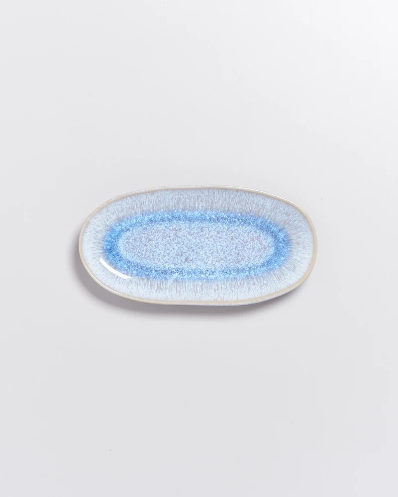 Melides Servierplatte M stoneblue