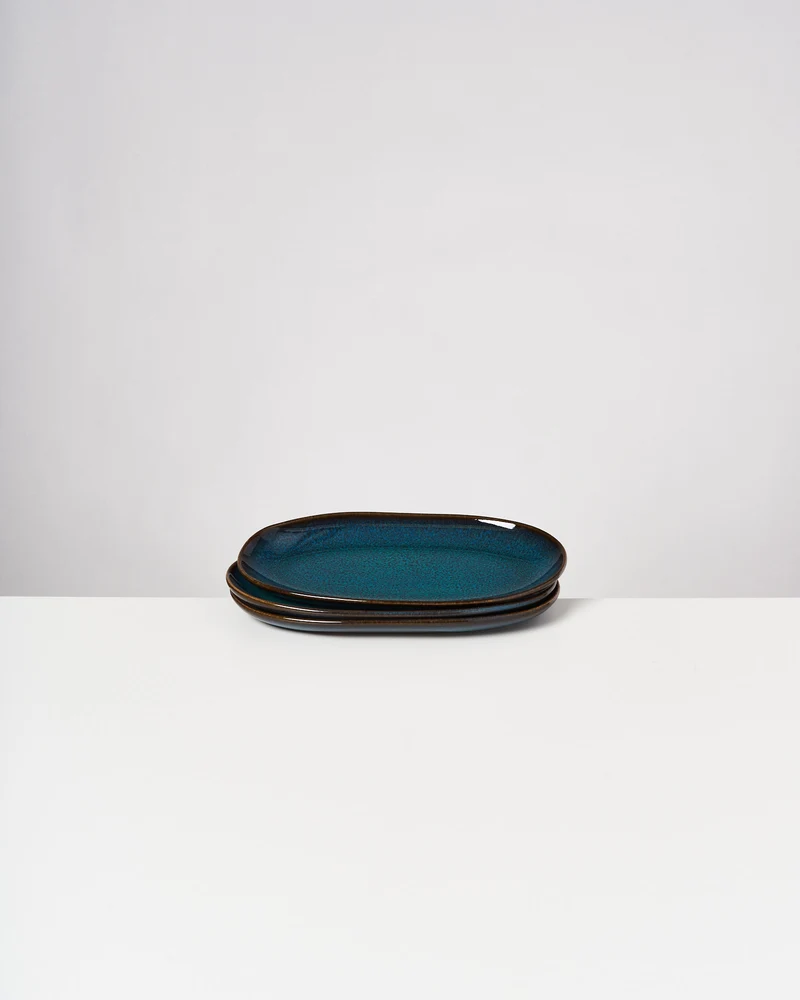 Melides Servierplatte M oceanblue