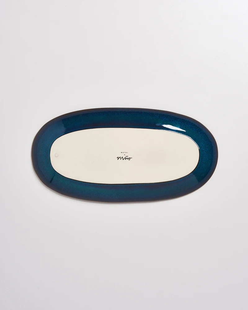 Melides Servierplatte L oceanblue