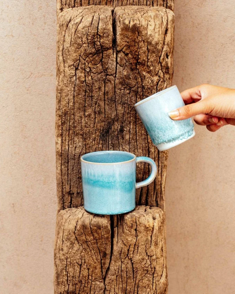 Cordoama Tasse groß modern aqua