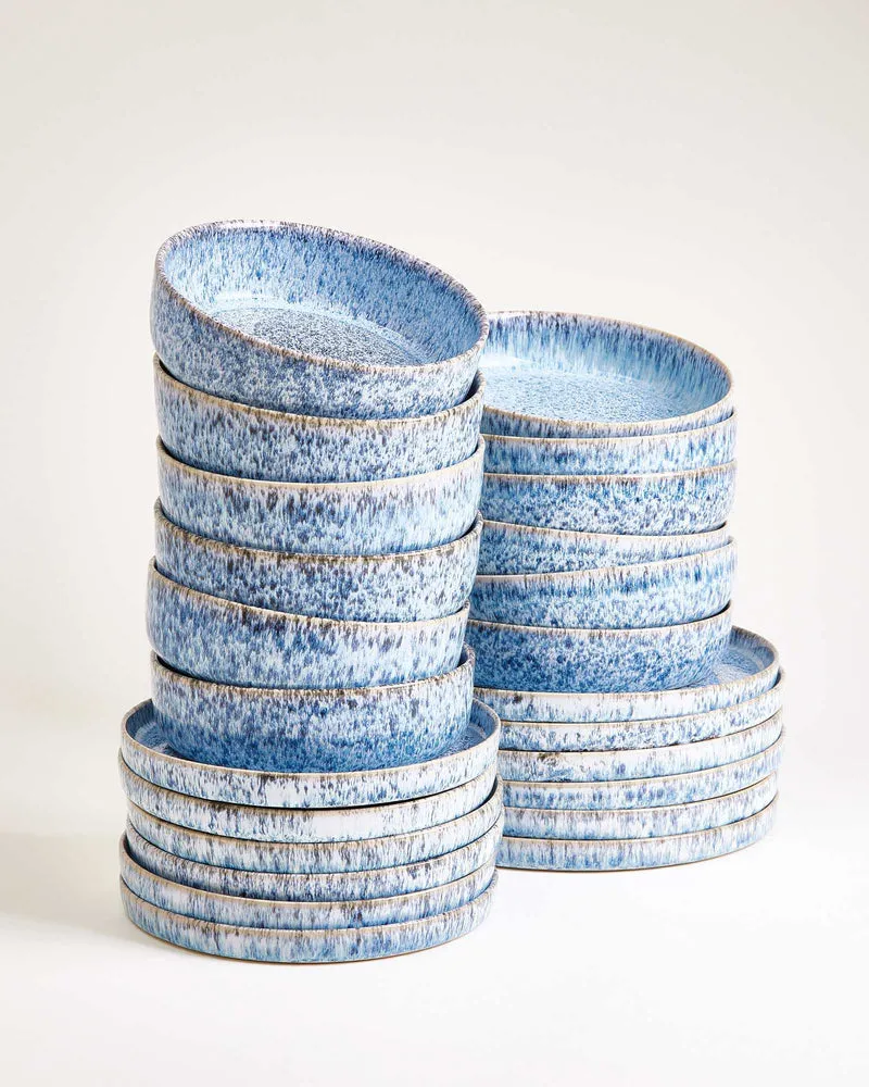 Cordoama Geschirr-Set modern blau 24-teilig