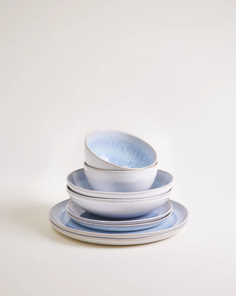 Melides Geschirr-Set stoneblue 8-teilig