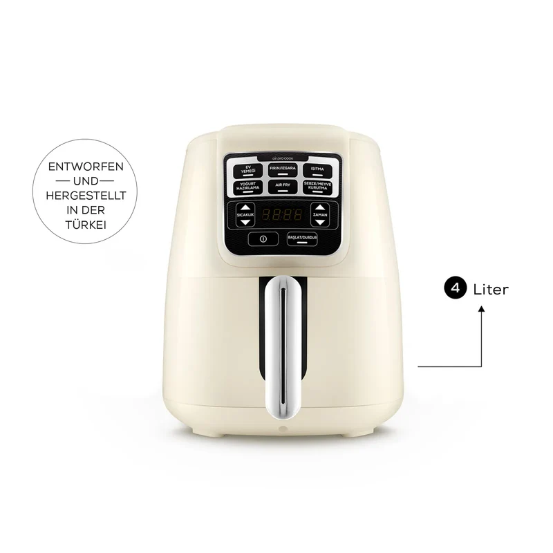 Karaca Air Cook XL 2 in 1 Heißluftfritteuse Starlight, 4L, 1550W