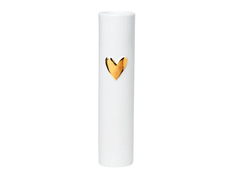 räder Vase Herz gold weiß 17cm