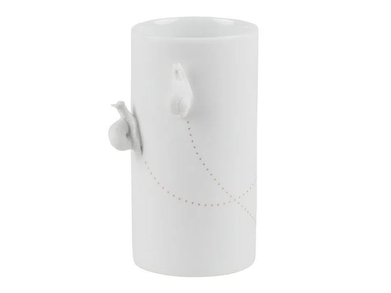 räder Porzellangeschichten Vase Schnecke weiß 10,5cm