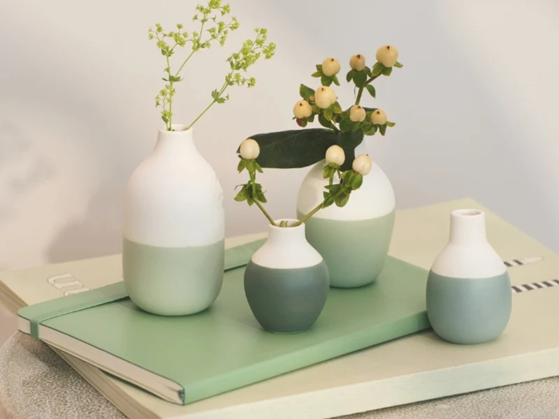 räder Pastellvasen grün Set4