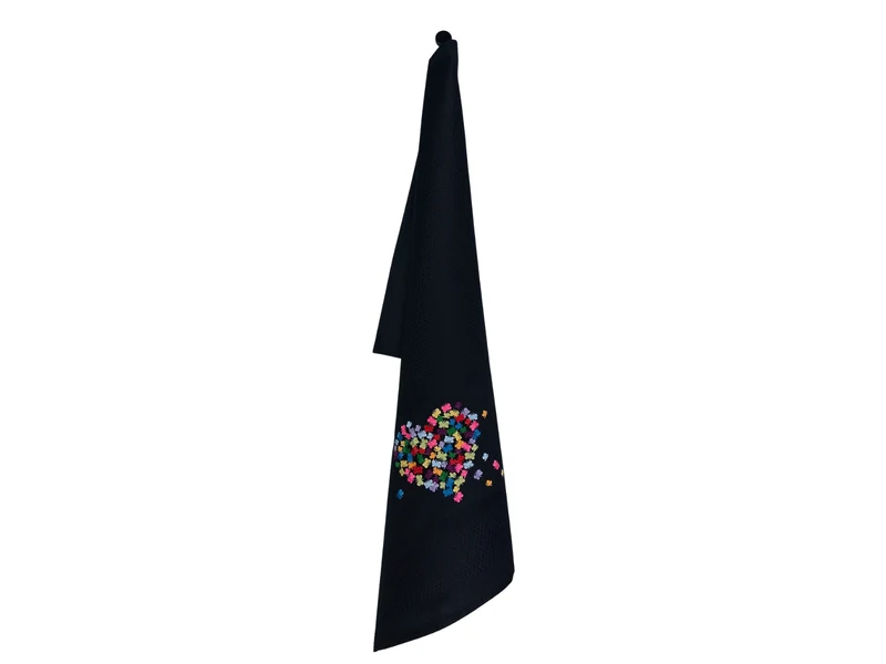 Vista Portuguese Geschirrtuch Heart of Butterfly schwarz 50x70cm