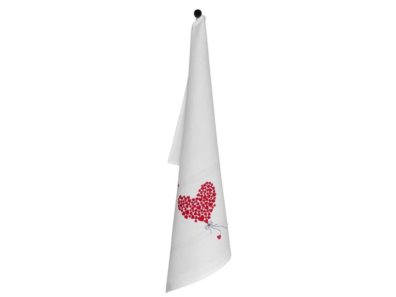 Vista Portuguese Geschirrtuch Flying Heart weiß 50x70cm