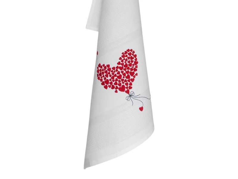 Vista Portuguese Geschirrtuch Flying Heart weiß 50x70cm