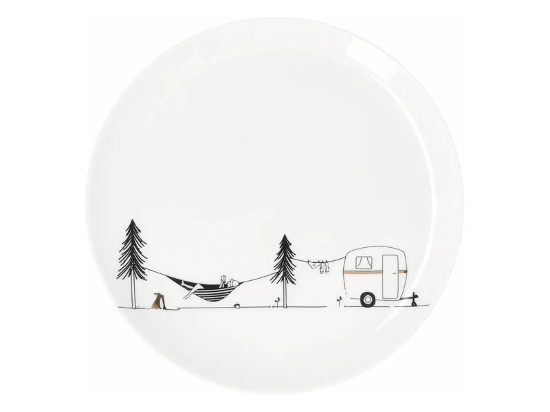 räder Hobby Geschenkteller Camping weiß 15,2cm