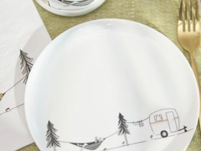räder Hobby Geschenkteller Camping weiß 15,2cm