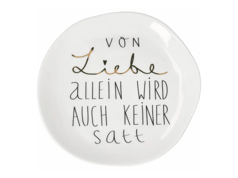 räder Mix & Match Teller klein Von Liebe allein weiß 14cm