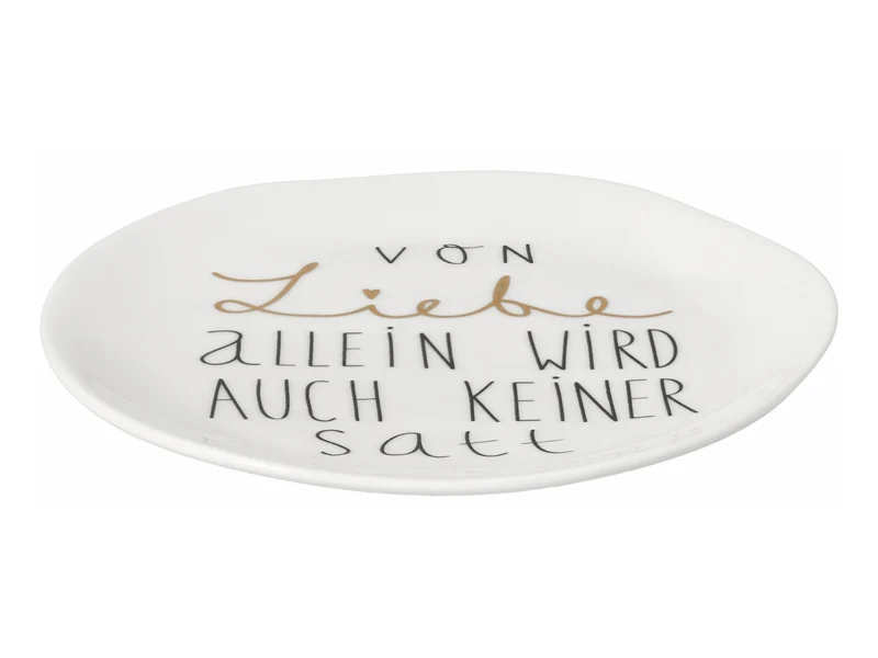 räder Mix & Match Teller klein Von Liebe allein weiß 14cm