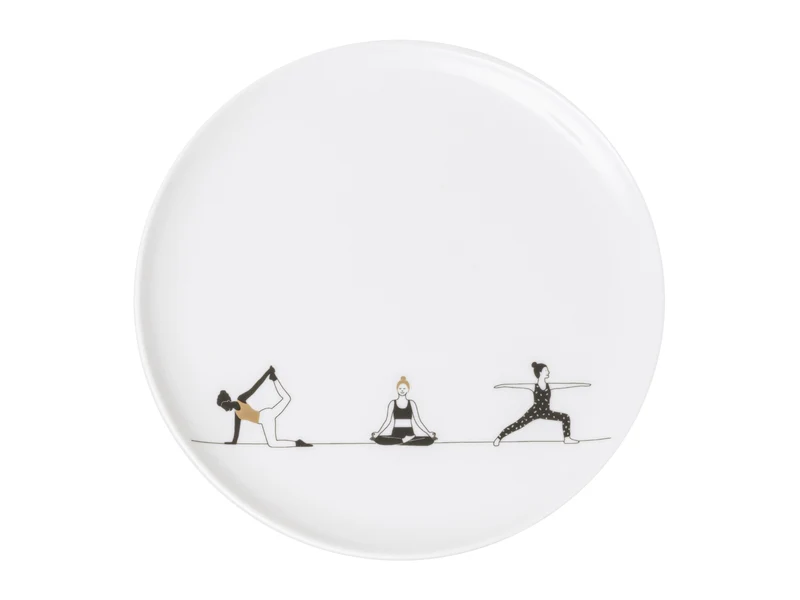 räder Hobby Geschenkteller Yoga weiß 15cm