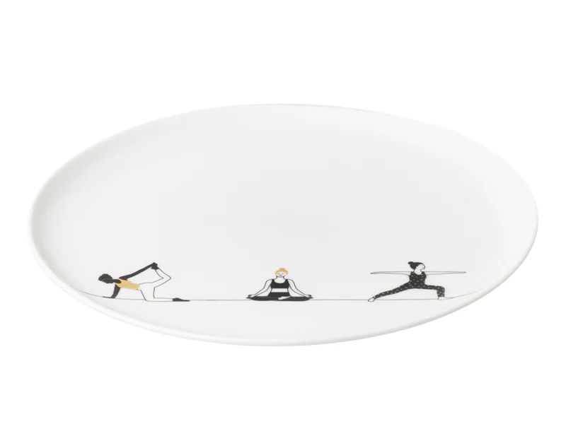 räder Hobby Geschenkteller Yoga weiß 15cm