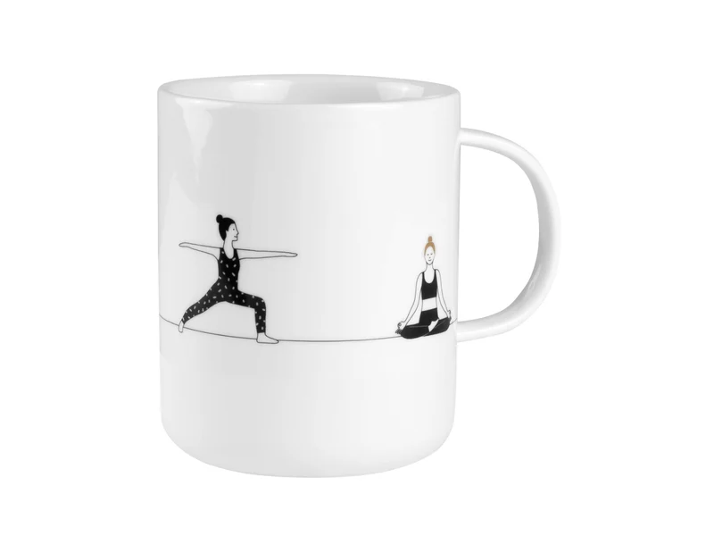 räder Hobby Geschenktasse Yoga weiß 10cm