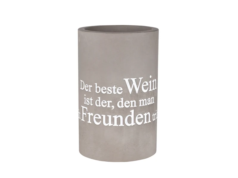räder Flaschenkühler Der beste Wein grau 21,5cm