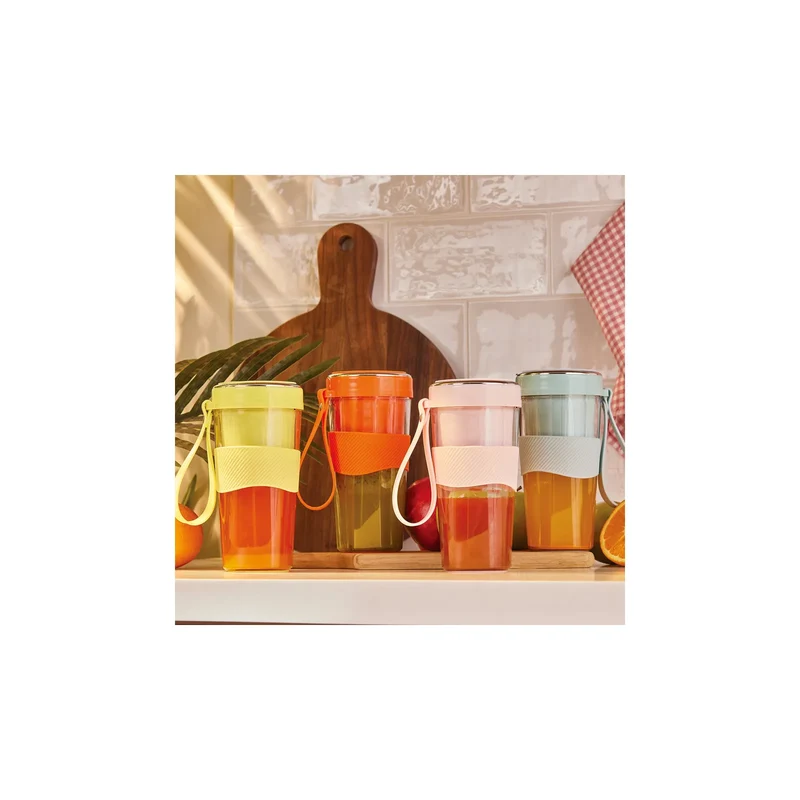 Cookplus Pink Tragbarer, wiederaufladbarer Smoothie-Mixer, 400ml, 60W