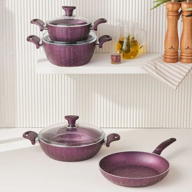 Cookplus Biogranit Dream 7-teiliges Kochgeschirr-Set Violett