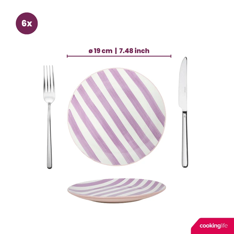 Cookinglife Frühstücksteller / Dessertteller Spring Vibes Ø 19 cm - 6 Stück
