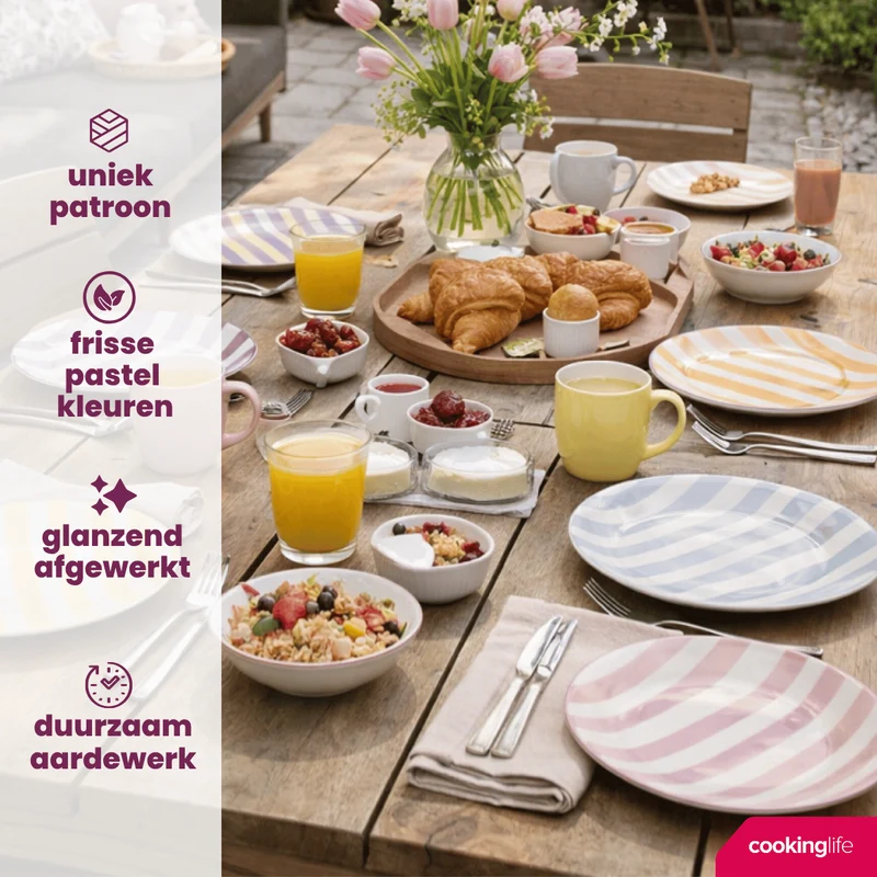 Cookinglife Speiseteller Spring Vibes Ø 26,5 cm - 6 Stück