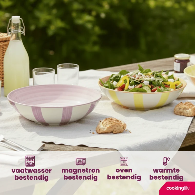 Cookinglife Tiefe Teller / Pastateller Spring Vibes Ø 21 cm - 6 Stück