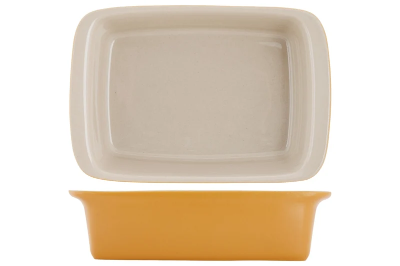 Cosy & Trendy Kleine Auflaufform / Servierschale aus Steingut Fontestic Amber Gold - 16 x 10 x 3,5 cm / 350 ml