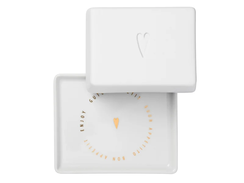 räder Butterdose klein Herz weiß 11,5cm