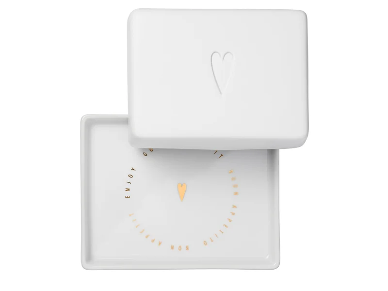 räder Butterdose Herz weiß 14,5cm