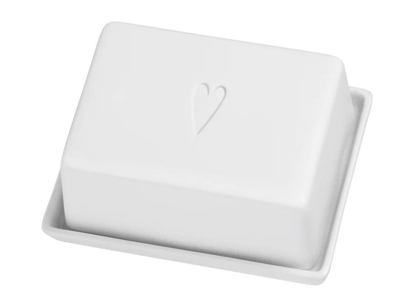 räder Butterdose Herz weiß 14,5cm